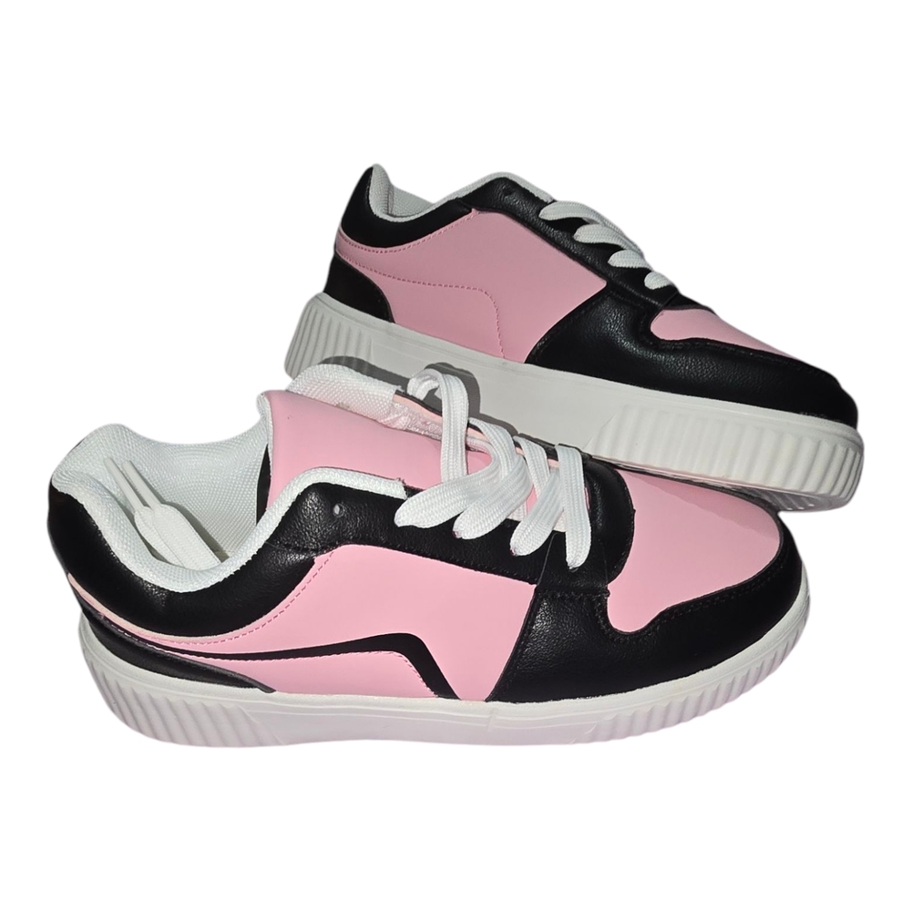 Trendy Pink and Black Sneakers